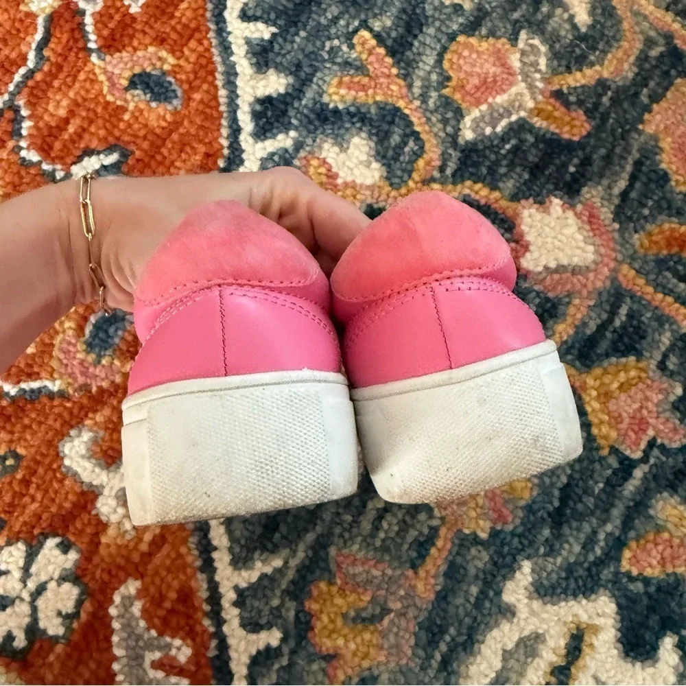 Charlotte Stone Arianne Bubblegum Pink Leather Slip On Sneakers 10 - Picture 3 of 4